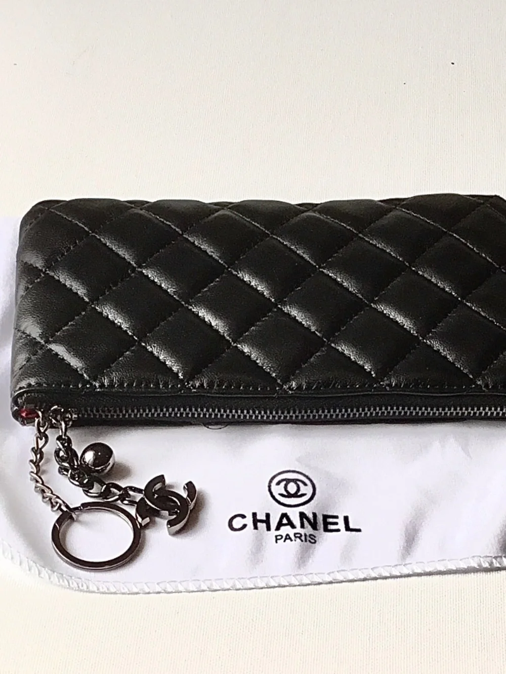 CHANEL LONG QULTED BLACK WALLET